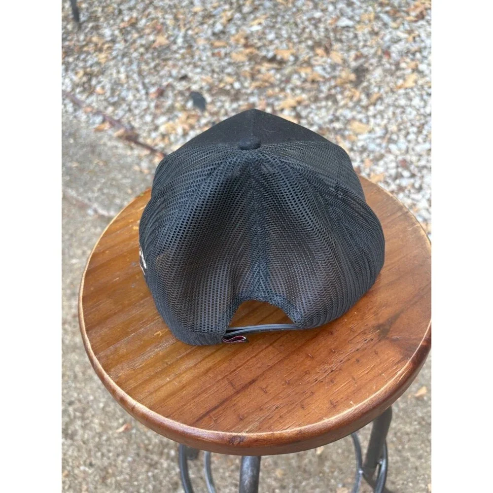 Alan's Lids Trucker Hat OS Black Fabric and Mesh Construction Six-panel Crown